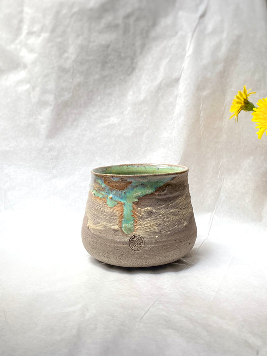 Matcha drips cup // Textured - 250ml