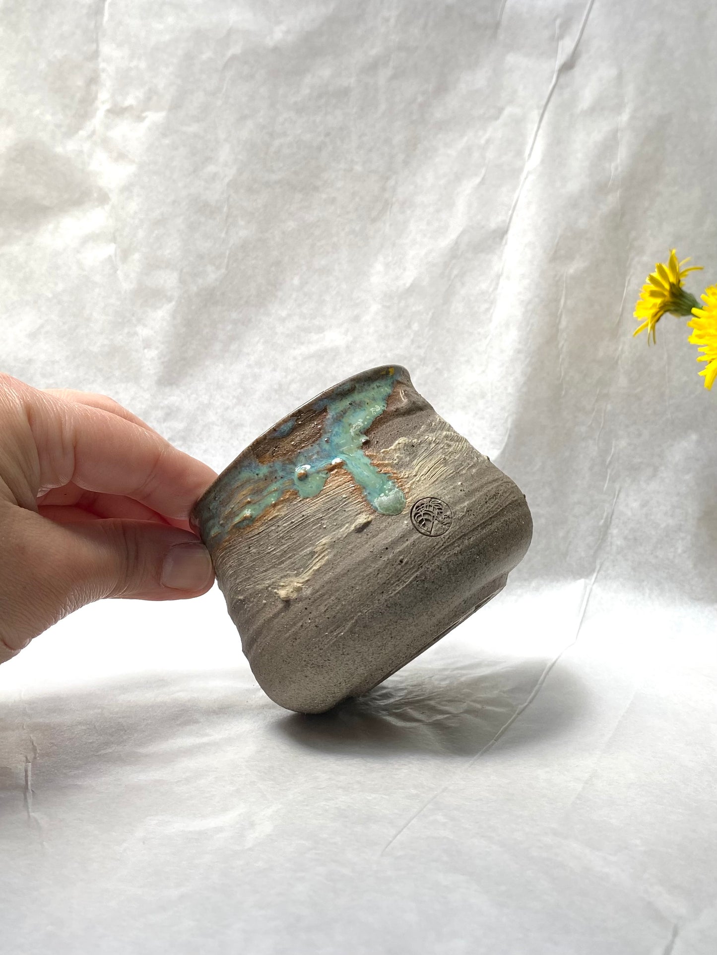 Matcha drips cup // Textured - 250ml