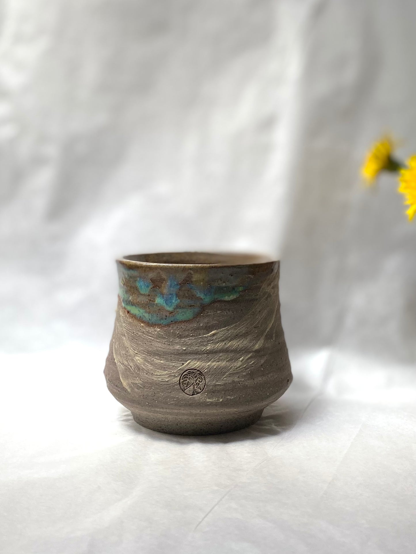 Matcha drips cup // Textured - 250ml