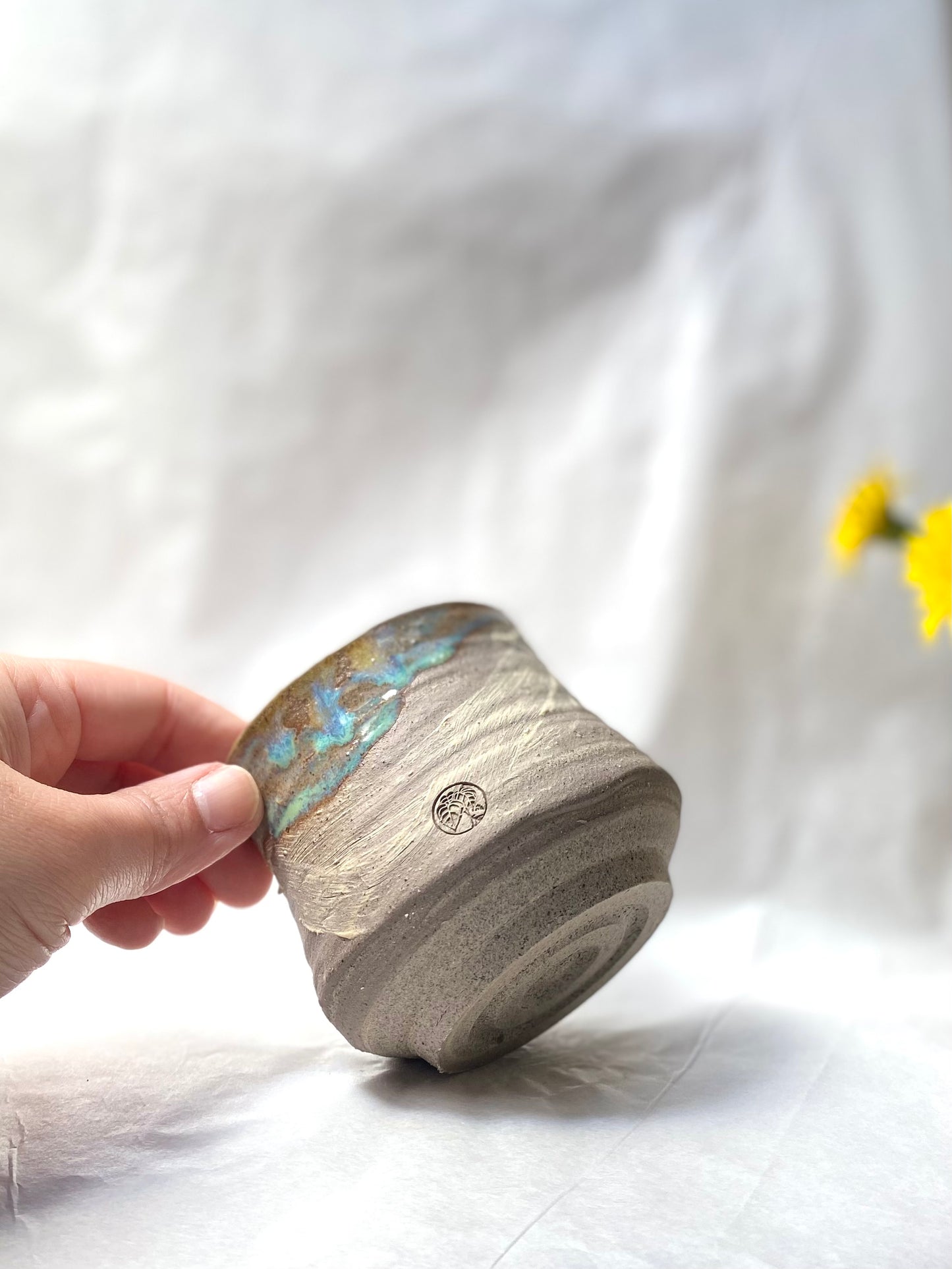 Matcha drips cup // Textured - 250ml