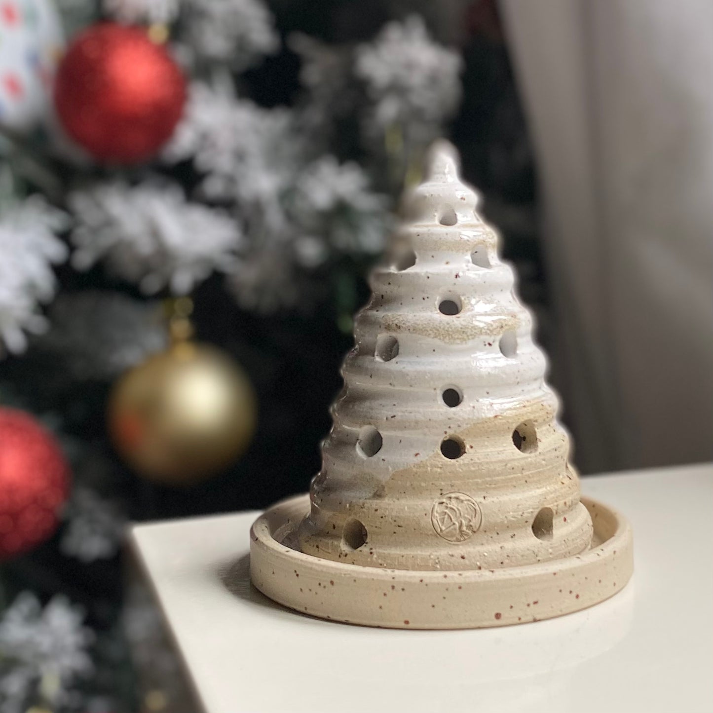 White Christmas Tree - Small inc saucer