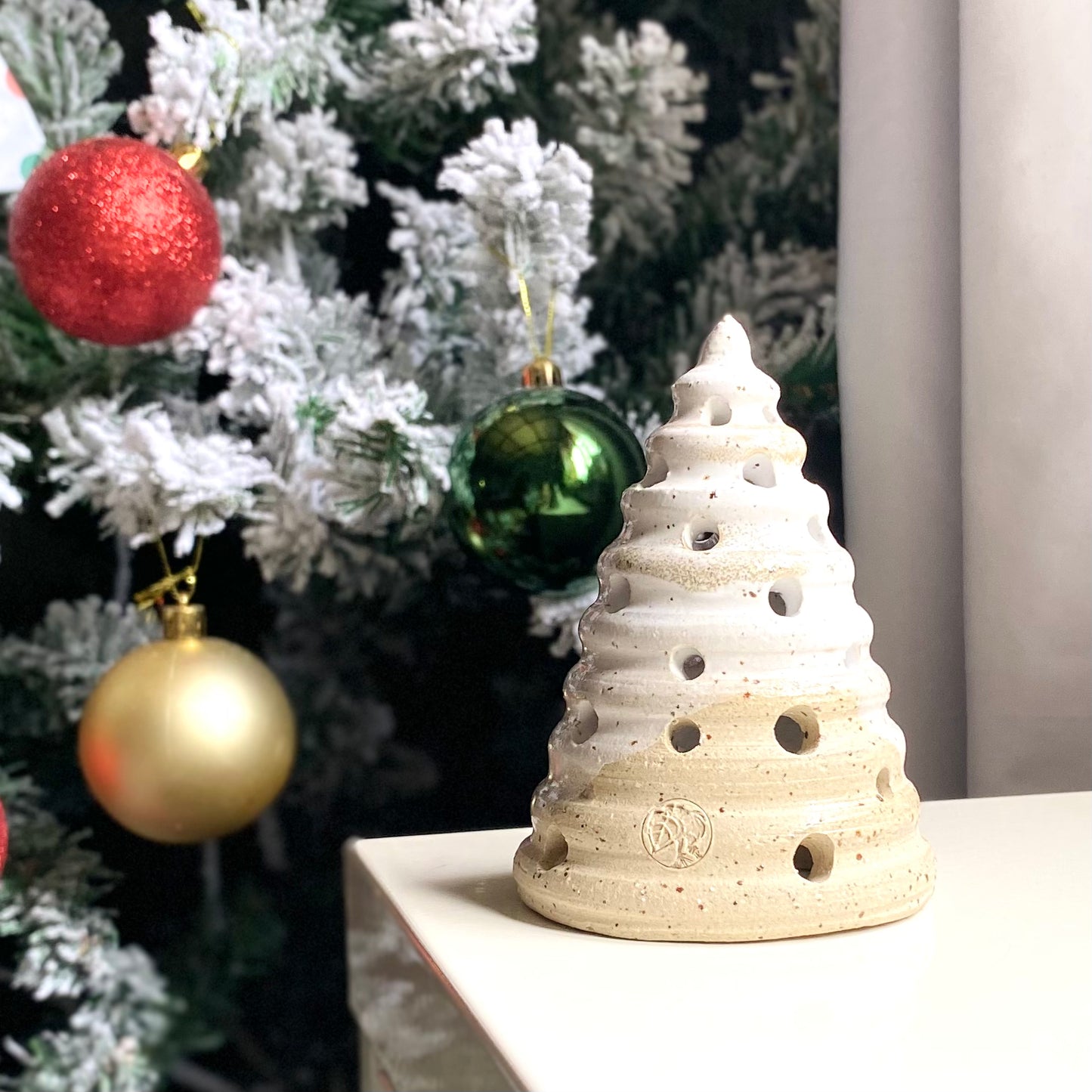 White Christmas Tree - Small inc saucer