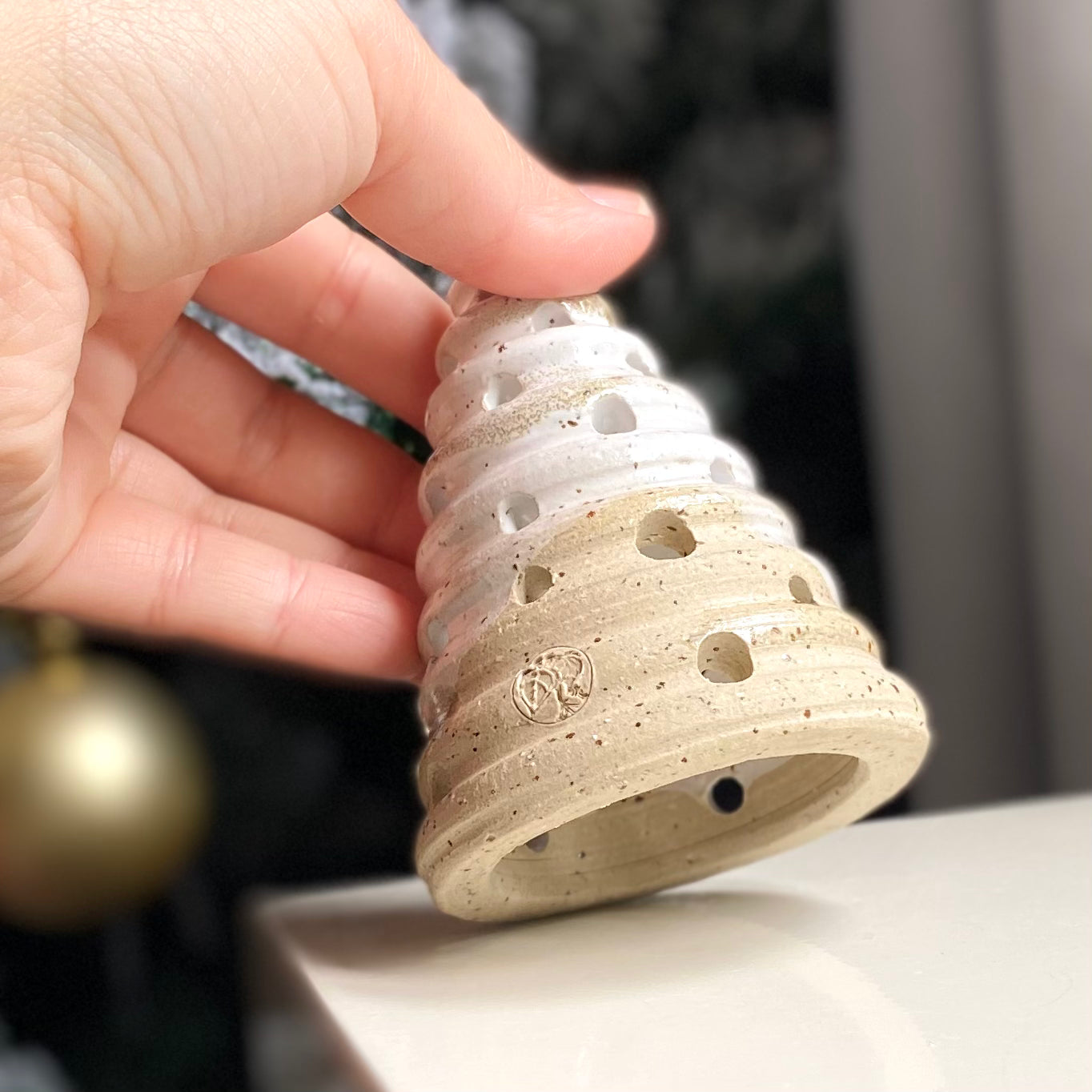 White Christmas Tree - Small inc saucer